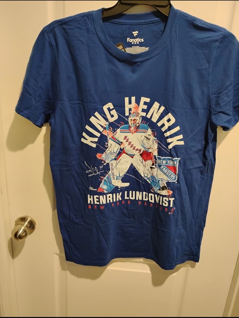 Fanatics Blue Henrik Lundqvist 'King Henrik' Graphic Tee